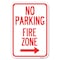 Signmission No Parking Fire Zone with Right Arrow Heavy-Gauge Aluminum Sign, 12" x 18", A-1218-23617 A-1218-23617 - alternate 1